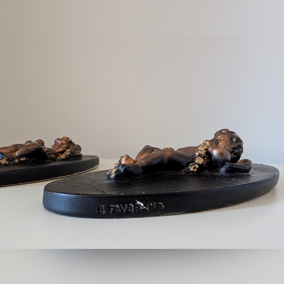 Vintage FAVOR CHALKWARE Cherub Angels - Picture 9 of 11